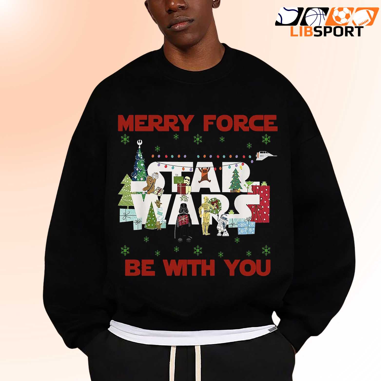 Star Wars Merry Force Be With You T Shirt, Galactic Xmas Unisex Tee